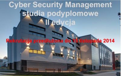 Pezedłużona rekrutacja na studia podyplomowe Cyber Security Management