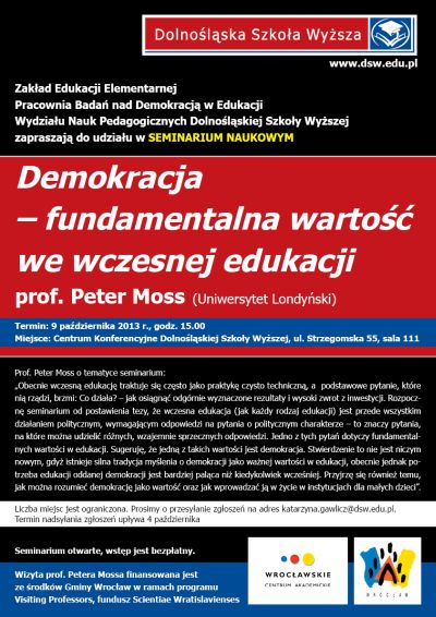 Peter Moss - seminarium