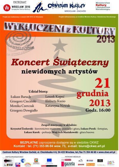 Koncert Świąteczny Niewidomych Artystów plakat