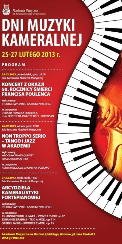 Dni Muzyki Kameralnej plakat