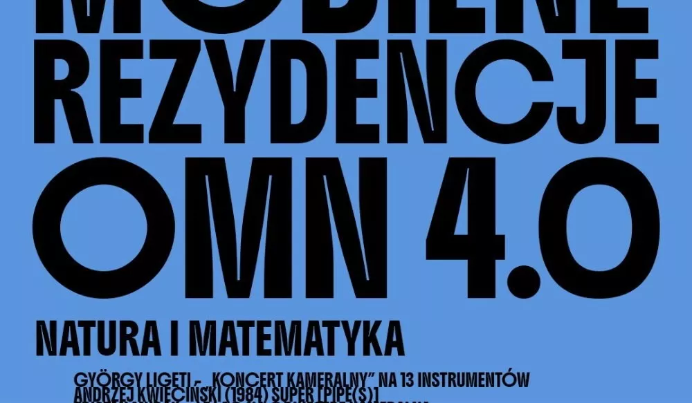 Plakat koncertu Orkiestry Muzyki Nowej „Natura i matematyka”